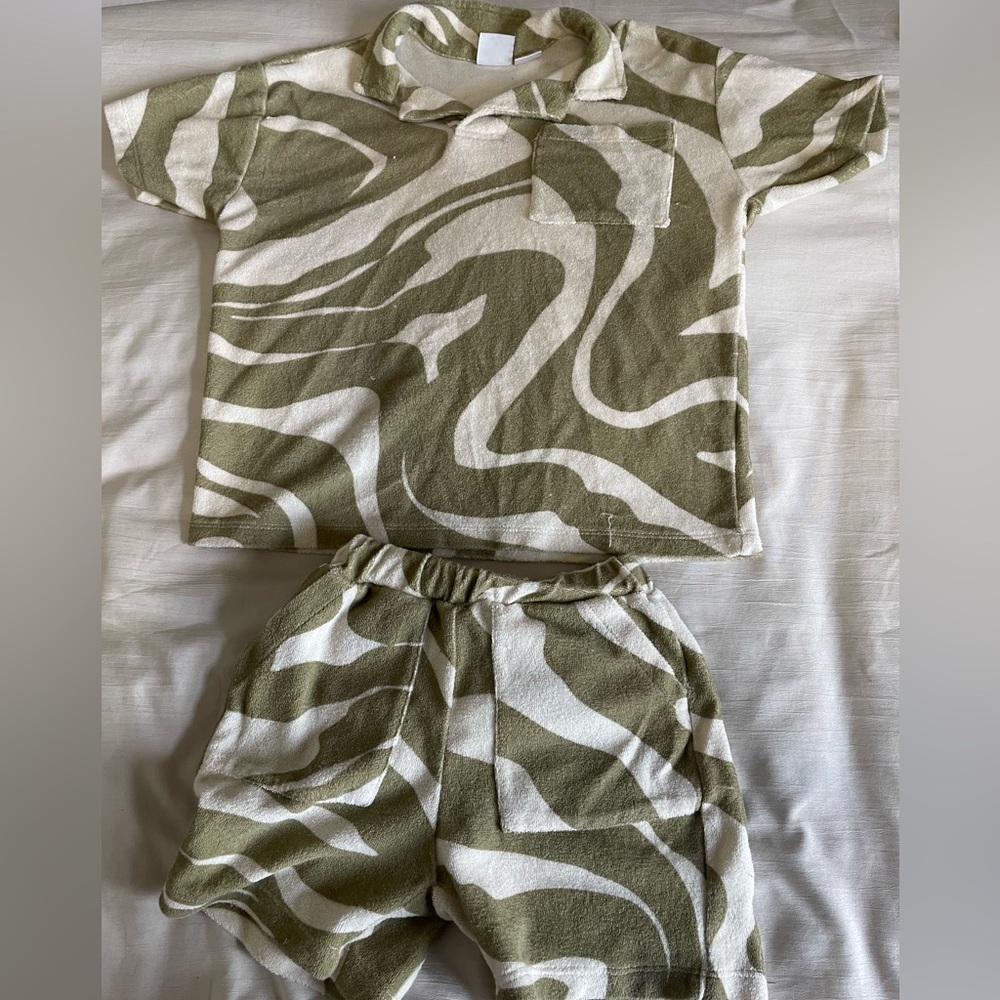Zara retro terrycloth summer-pool set